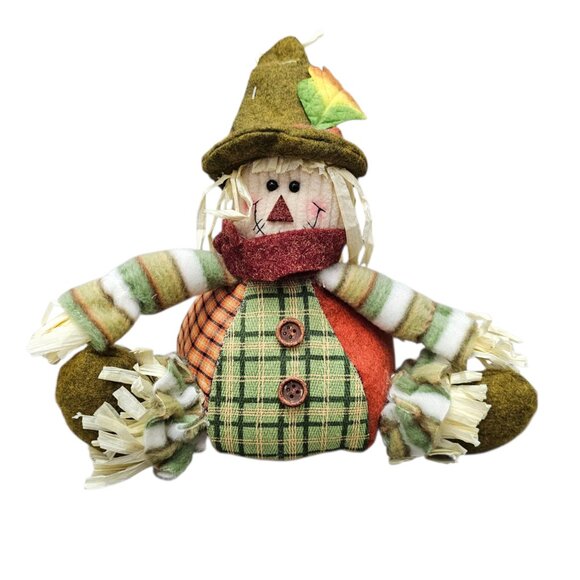 Home For The Harvest New Sitting Plush Fall Autumn Home Scarecrow 7" - Picture 1 of 8